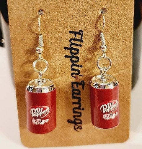 Soda Earrings drpepper inspired