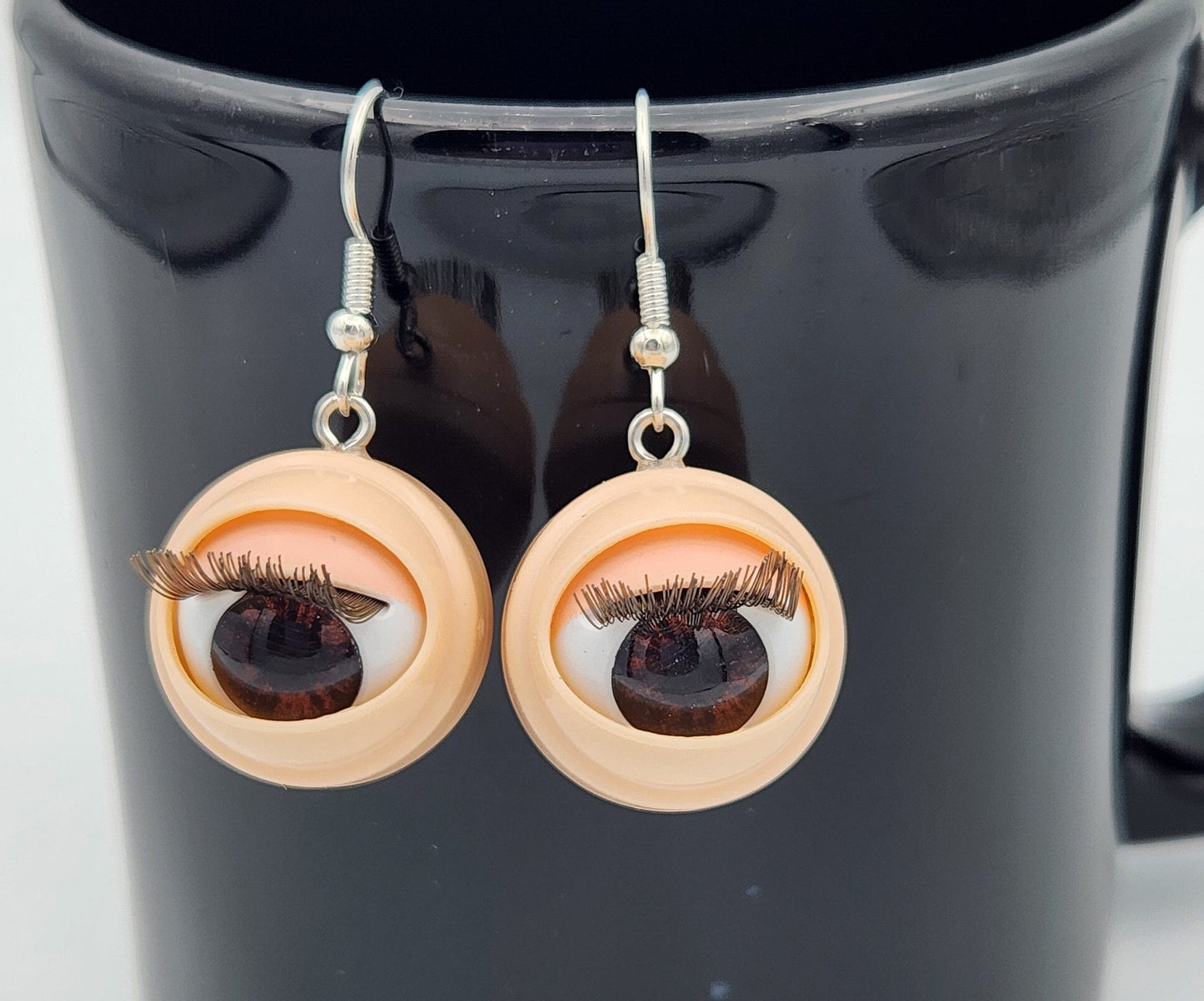 Eyeball Earrings either blue or brown