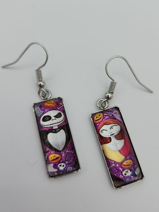 Sally and Jack Earrings halloween christmas