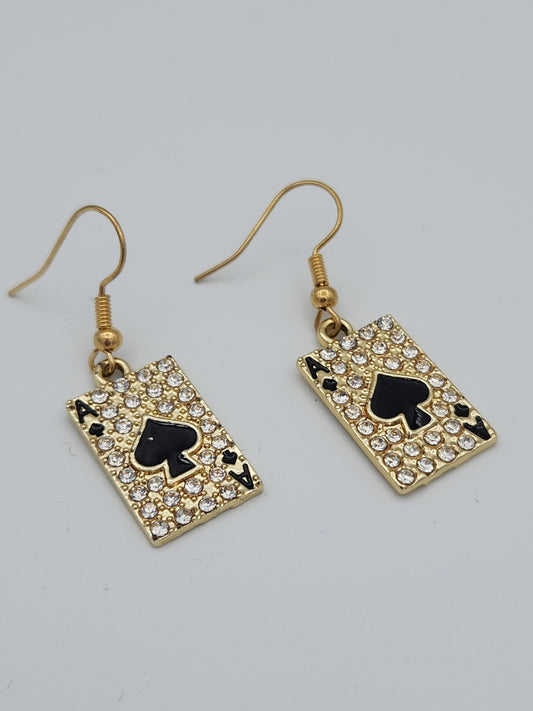 Ace of Spades Blingy Earrings