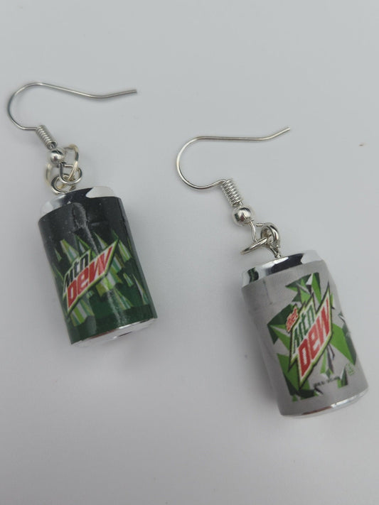 Soda Earrings Mountain Dew and diet inspired