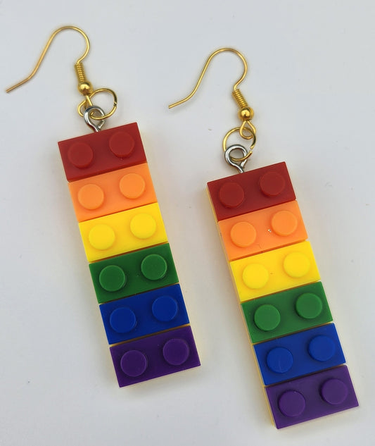 Colored Block Earrings