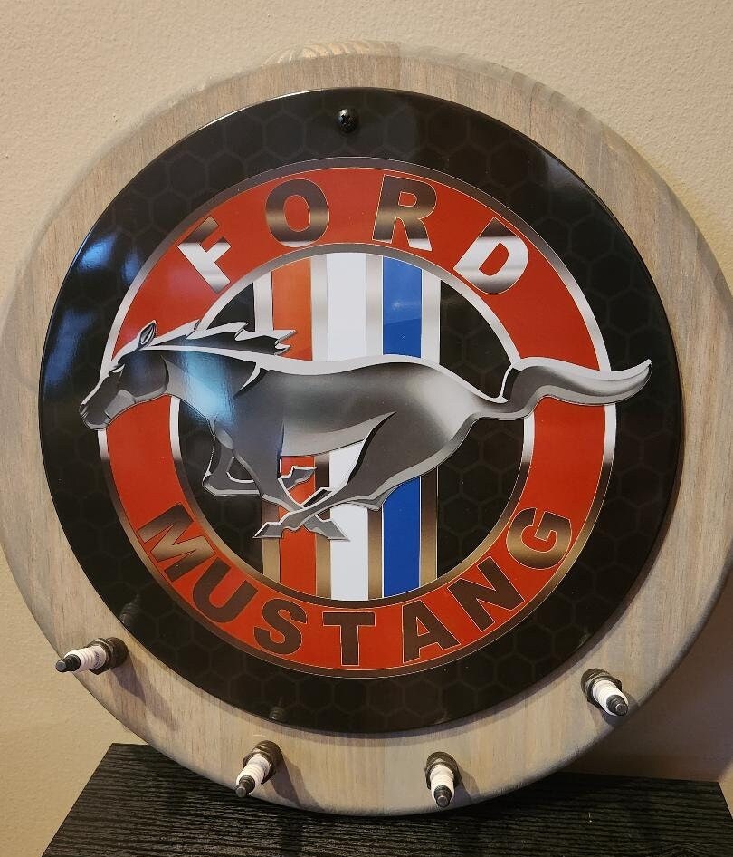 Ford Mustang Round Sign