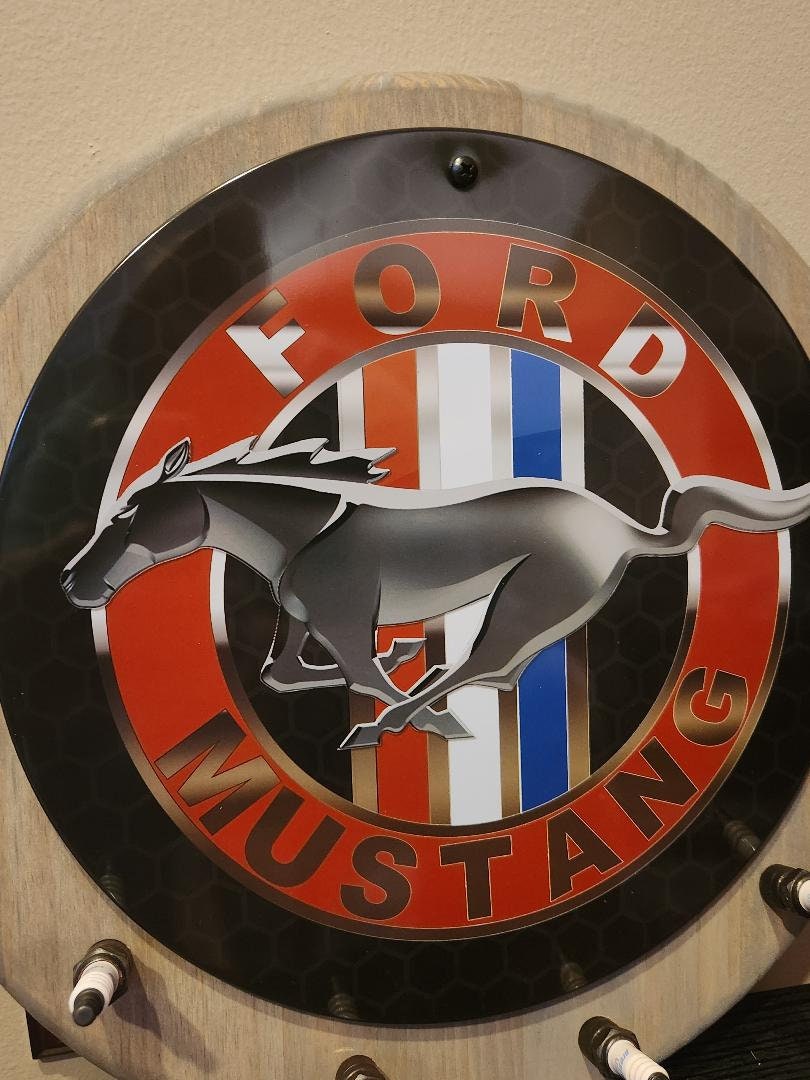 Ford Mustang Round Sign