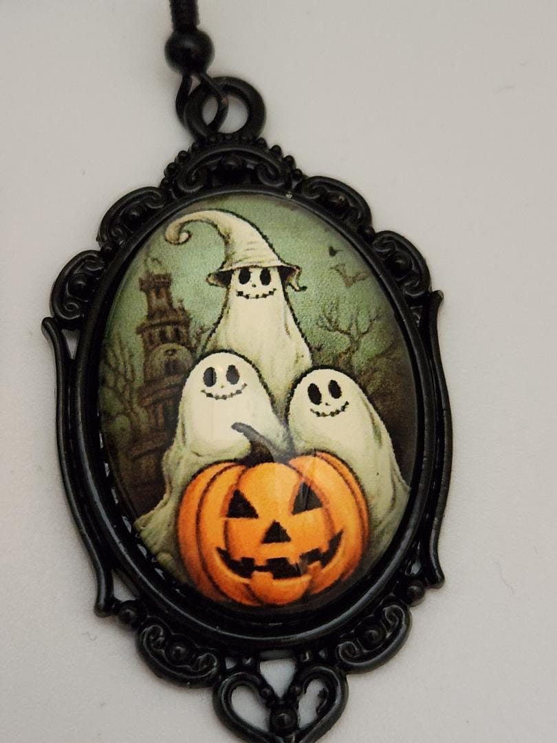 Ghost Cameo Earrings