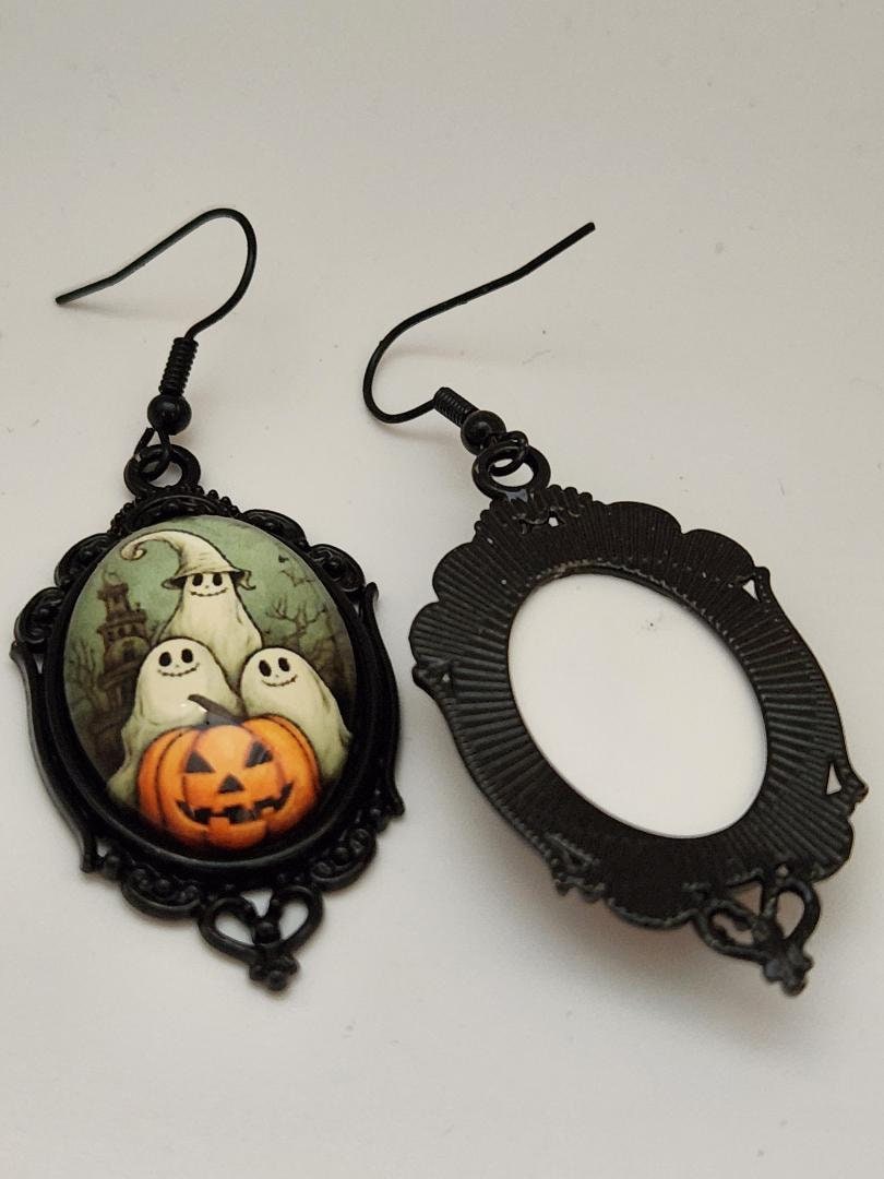 Ghost Cameo Earrings
