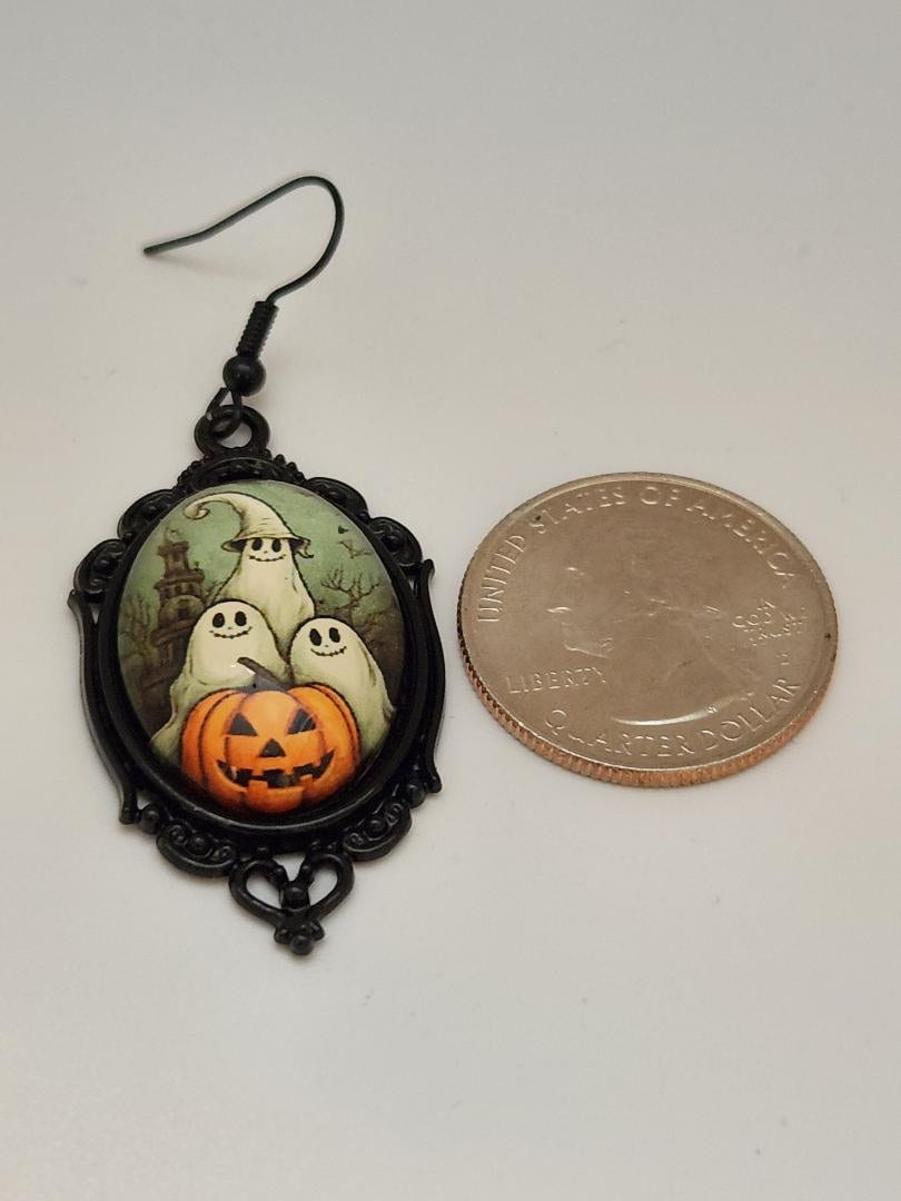 Ghost Cameo Earrings