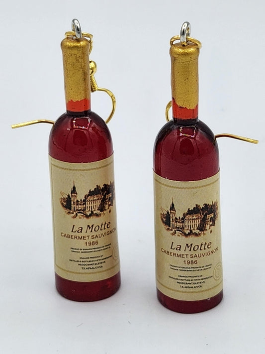 Red Wine Bottle Earrings