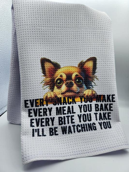 Kitchen Towel Chihuahua Every Snack Make