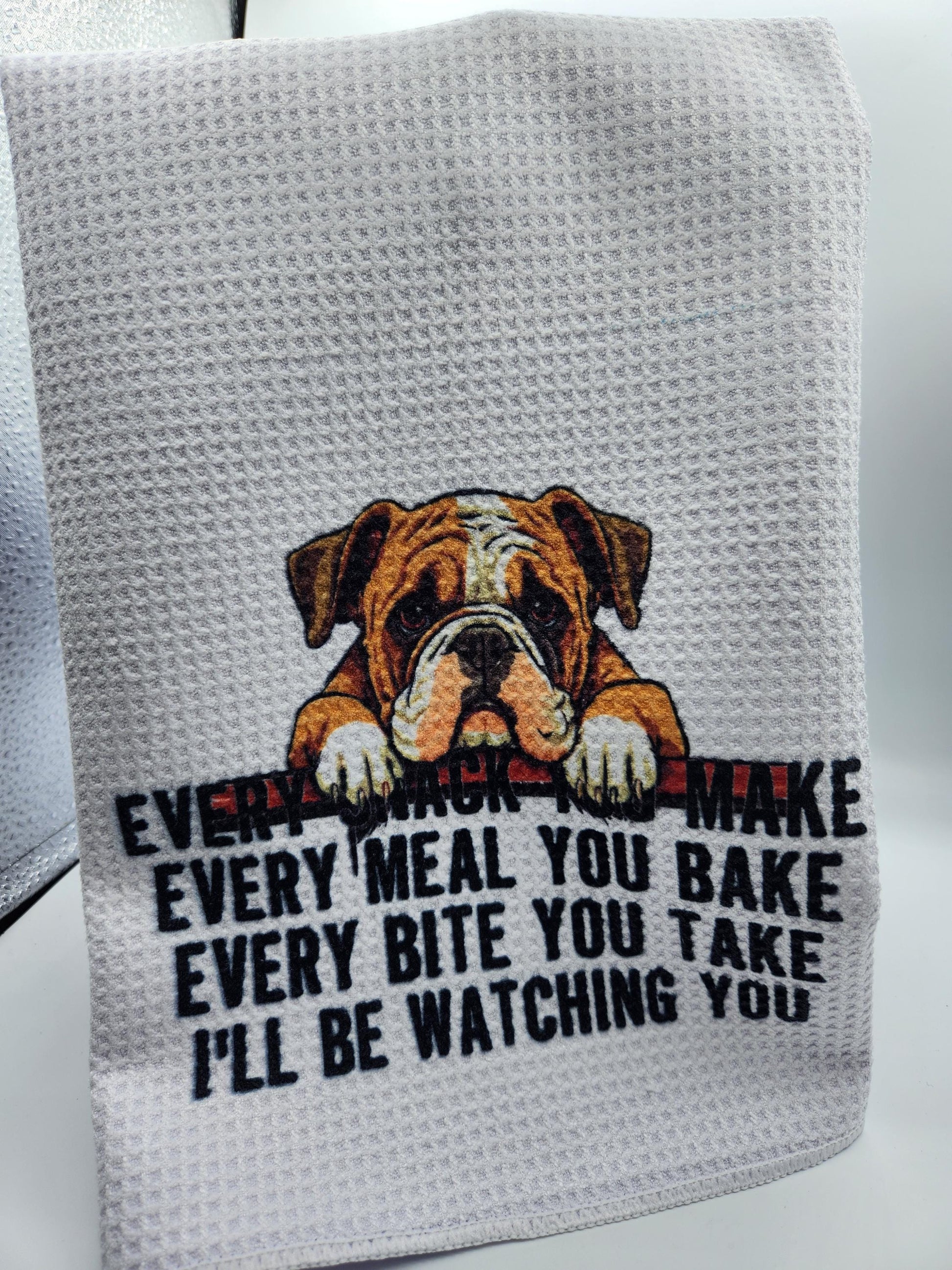 Kitchen Towel Boxer Every Snack Make Bulldog