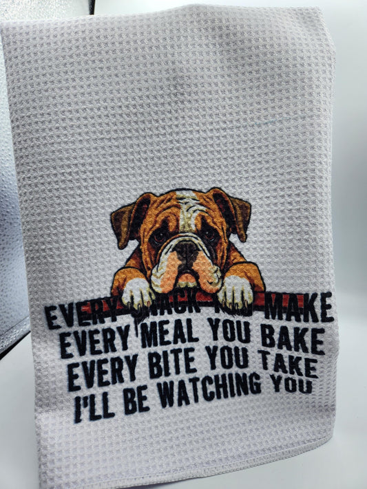 Kitchen Towel Boxer Every Snack Make Bulldog