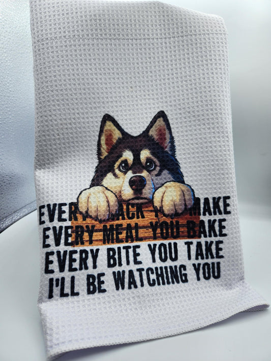 Kitchen Towel Boxer Every Snack Make Husky