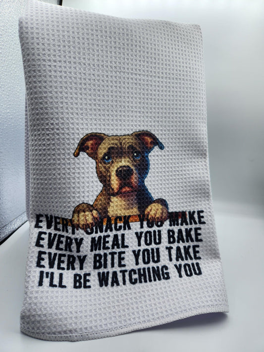 Kitchen Towel Boxer Every Snack Make Pit Bull