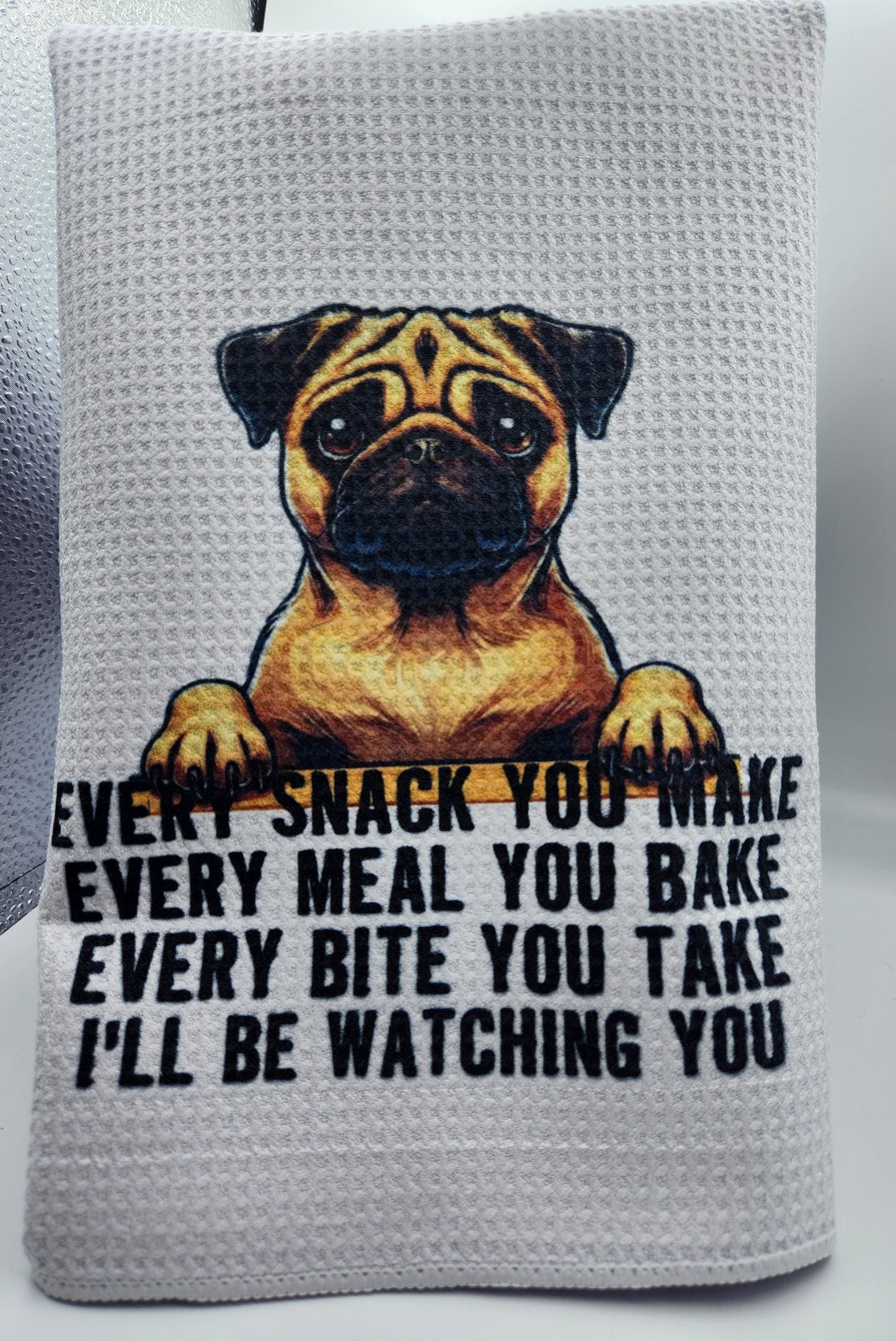 Kitchen Towel Boxer Every Snack Make Pug