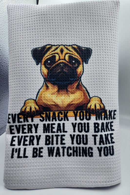 Kitchen Towel Boxer Every Snack Make Pug