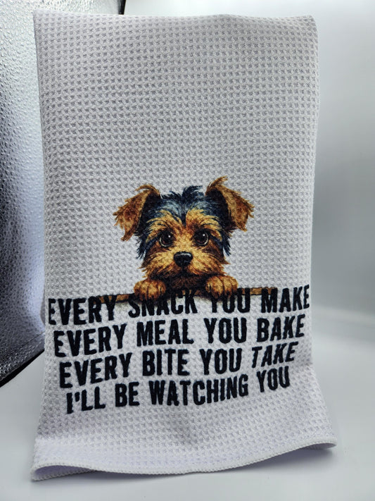 Kitchen Towel Boxer Every Snack Make Yorkie