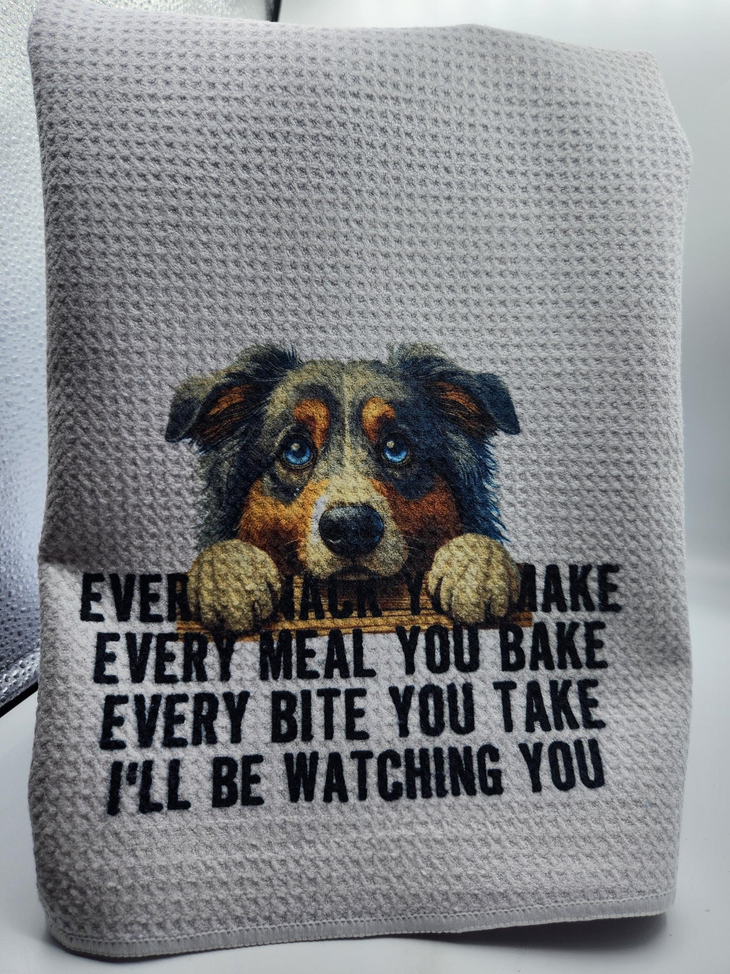 Kitchen Towel Boxer Every Snack Make Australian Sheppard