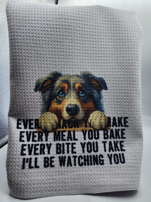 Kitchen Towel Boxer Every Snack Make Australian Sheppard
