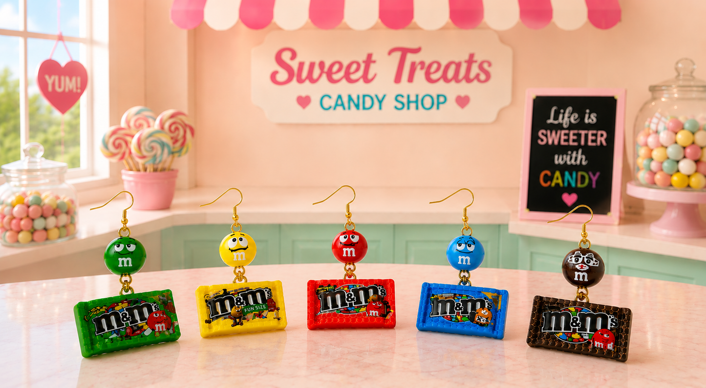M & M earrings