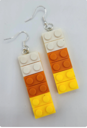 Build your look brick by brick with these playful building block-style earrings!