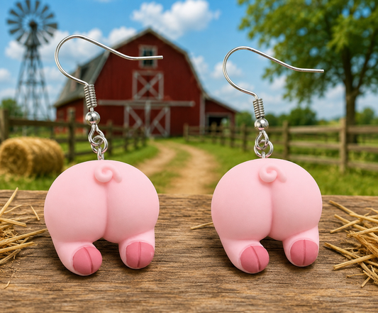 Pig Butt Earrings