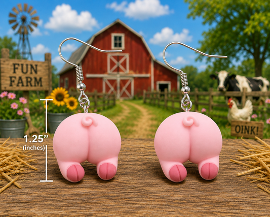 Pig Butt Earrings