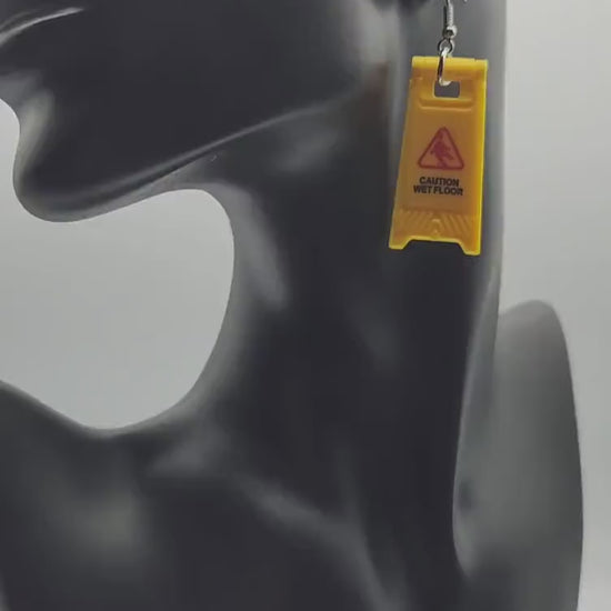 Caution Sign Earrings