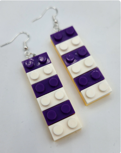 Build your look brick by brick with these playful building block-style earrings!