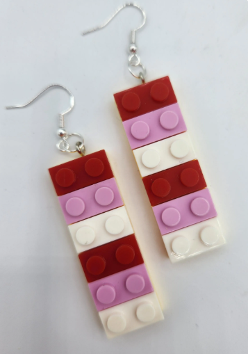 Build your look brick by brick with these playful building block-style earrings!