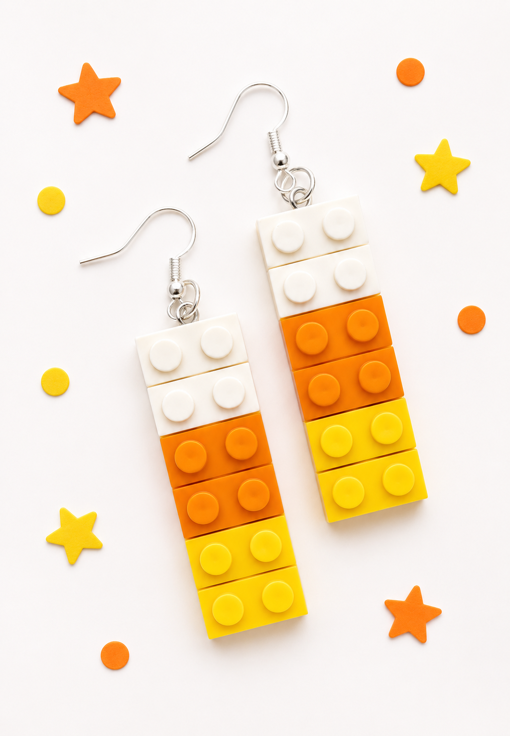 Build your look brick by brick with these playful building block-style earrings!