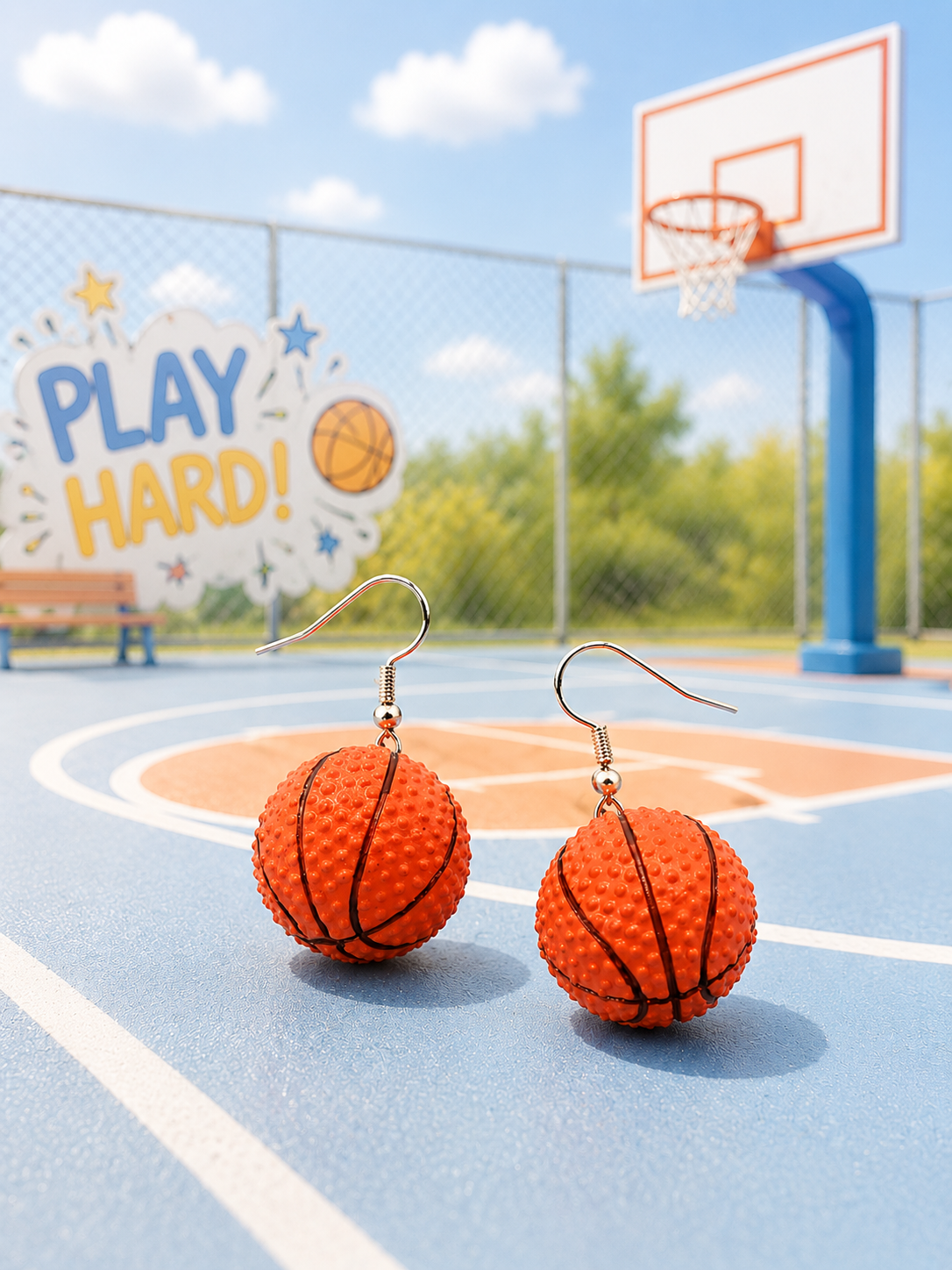 Basketball Earrings