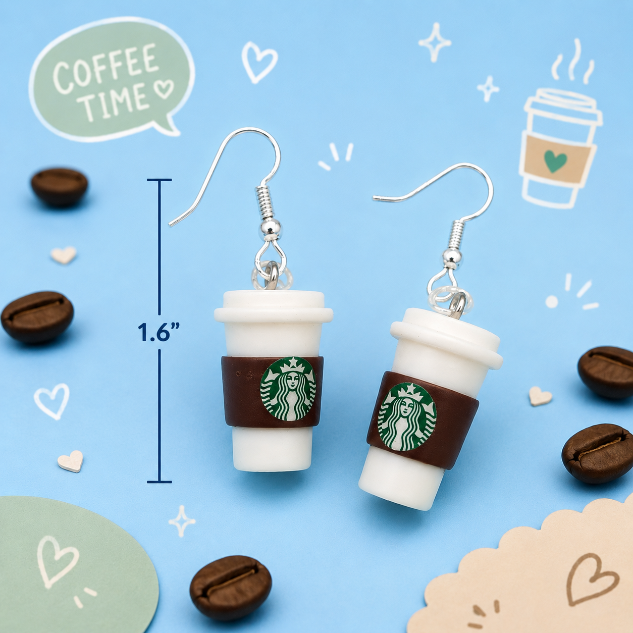 Coffee To-Go Cup Earrings