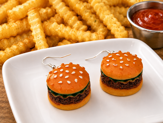 Burger Earrings