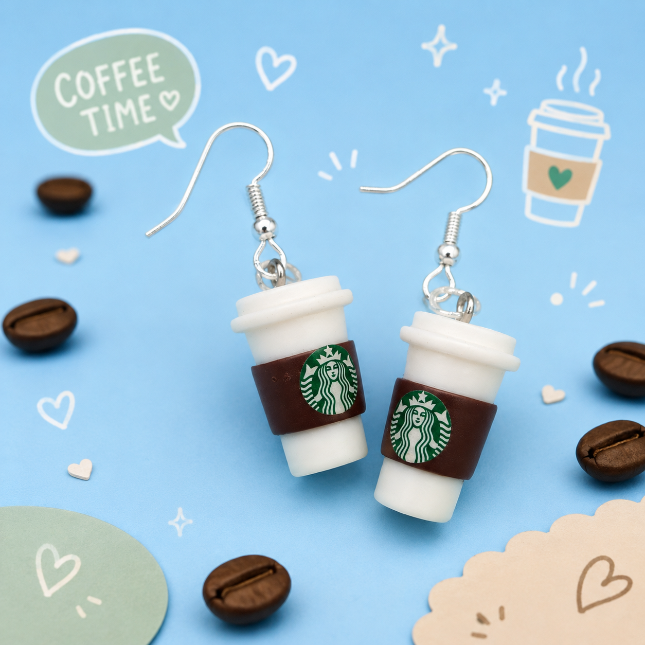 Coffee To-Go Cup Earrings