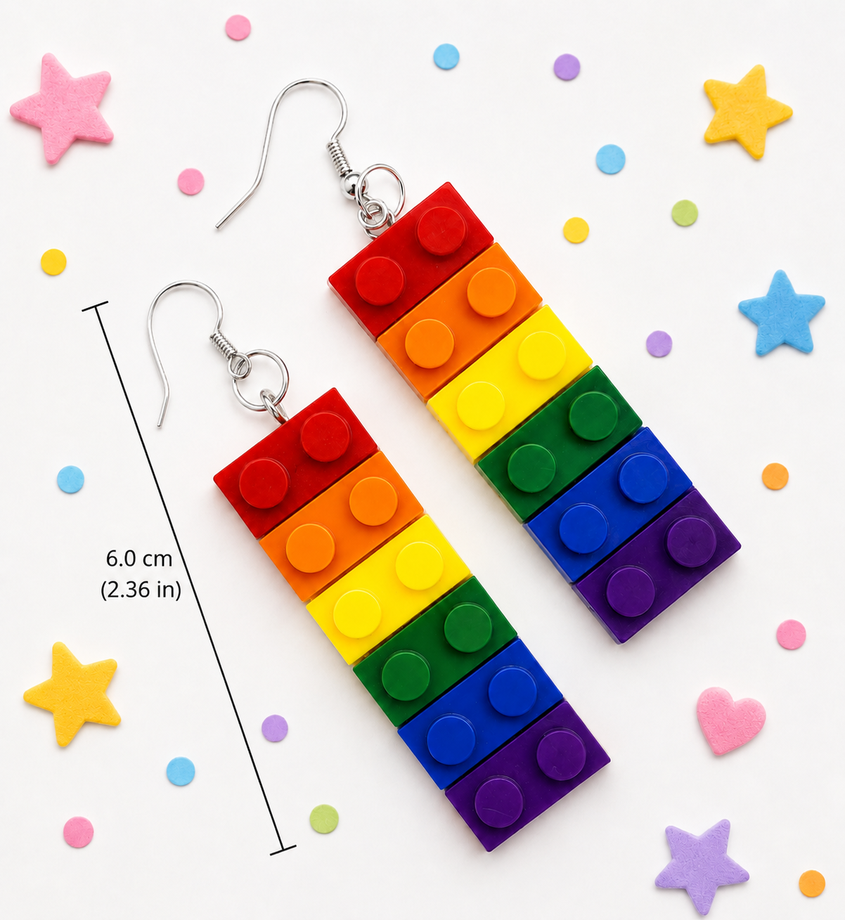 Build your look brick by brick with these playful building block-style earrings!