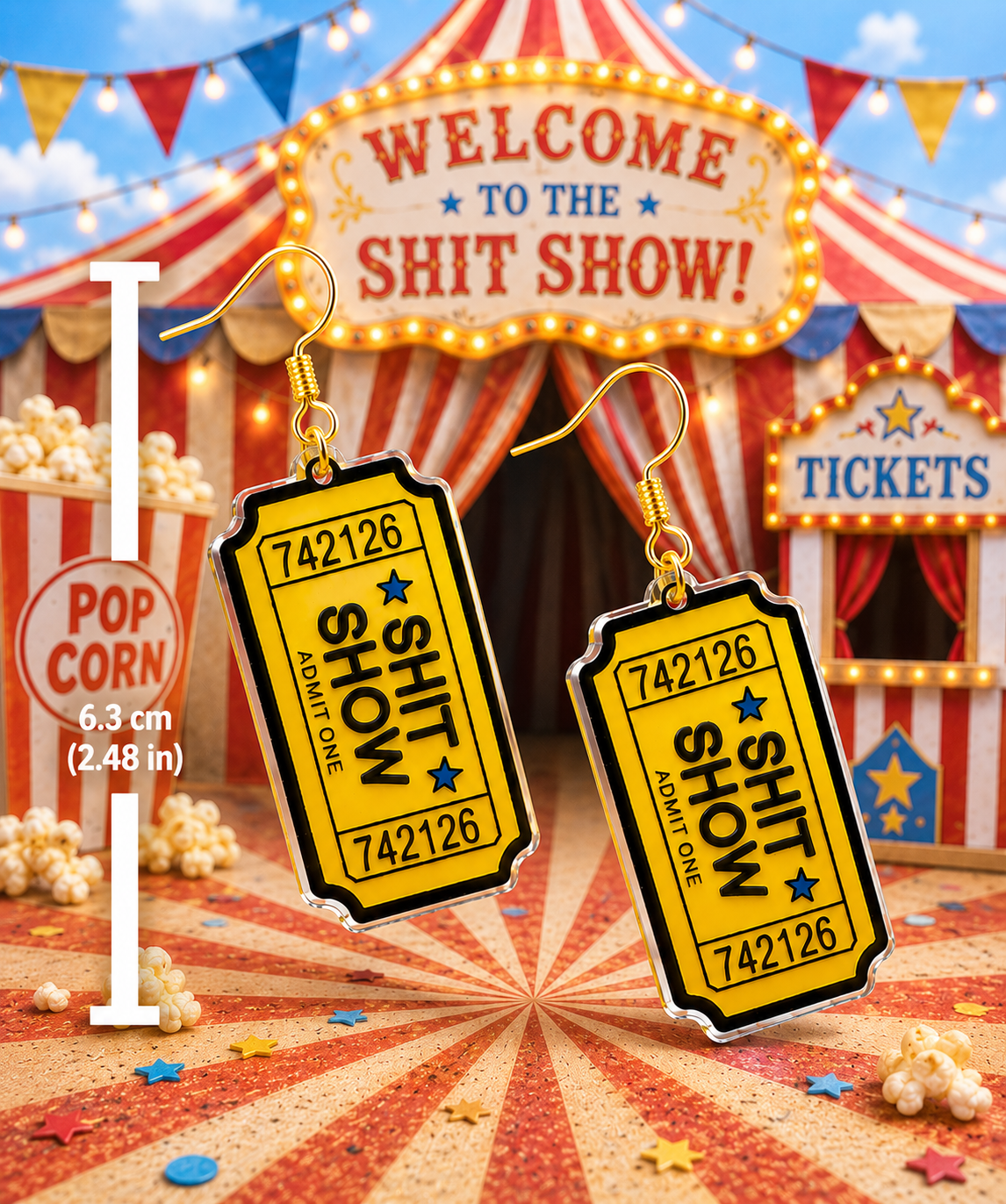 Funny Shit Show Earrings