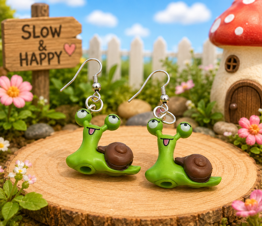 Funny Snail Earrings