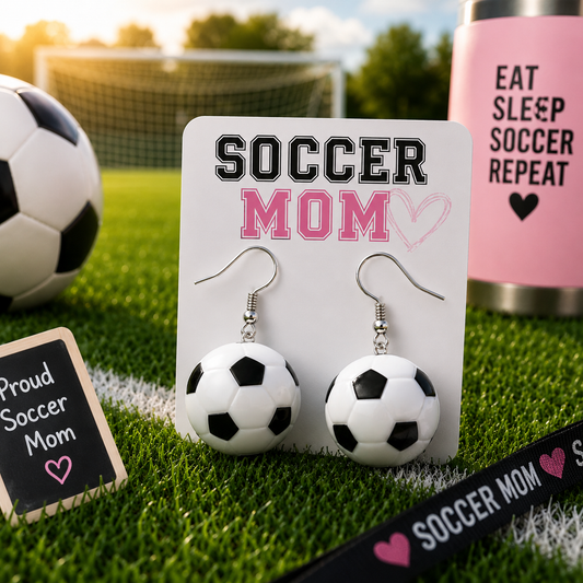 Soccer Ball Earrings – Cute Soccer Mom Earrings