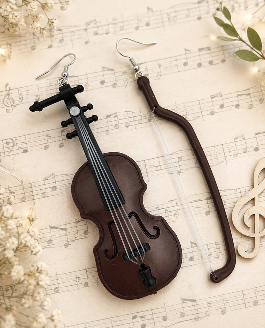 Violin & Bow Earrings