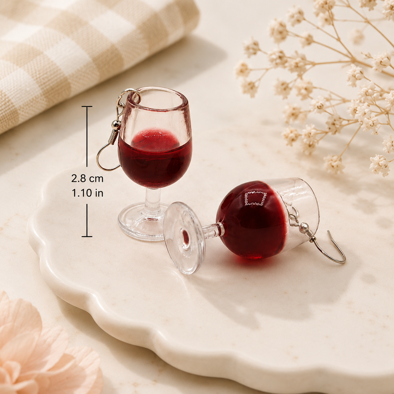Sip Happens Wine Glass Earrings
