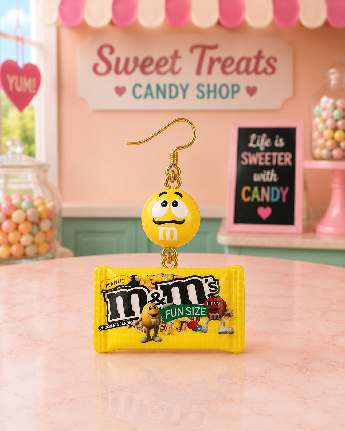 M & M earrings